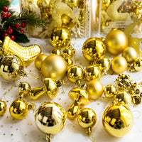 30Pcs Christmas Decorations Tree Hanging Balls Christmas Tree Ornaments Set Xmas Party Decor Gold