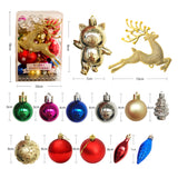 30Pcs Christmas Decorations Tree Hanging Balls Christmas Tree Ornaments Set Xmas Party Decor Multicolor