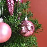 30Pcs Christmas Decorations Tree Hanging Balls Christmas Tree Ornaments Set Xmas Party Decor Pink