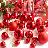 30Pcs Christmas Decorations Tree Hanging Balls Christmas Tree Ornaments Set Xmas Party Decor Red