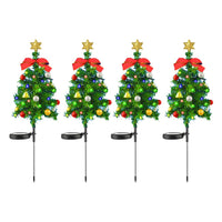 4Pcs Solar Christmas Tree Lights Outdoor Garden Decorative Lights