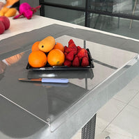 Clear Acrylic Cutting Board Anti-Slip Transparent Chopping Board with Edge for Kitchen Counter