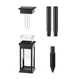 4Pcs Rectangular Garden Solar Light for Yard Landscape Path Lawn Patio Walkway