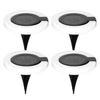 4Pcs Solar Power Ground Lights Outdoor Buried Garden Lawn Path Lamps White Light