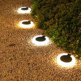 4Pcs Solar Power Ground Lights Outdoor Buried Garden Lawn Path Lamps Warm Light