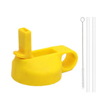 Replacement Wide Mouth Straw Lid Flip Cap Set Compatible with HydroFlask Wide Mouth Water Bottle Yellow