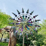 Unique and Magical Metal Windmill Kinetic Metal Wind Spinners Garden Decoration Multicolor