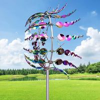 Unique and Magical Metal Windmill Kinetic Metal Wind Spinners Garden Decoration Multicolor