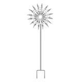 Unique and Magical Metal Windmill Kinetic Metal Wind Spinners Garden Decoration Silver