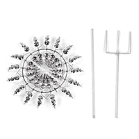 Unique and Magical Metal Windmill Kinetic Metal Wind Spinners Garden Decoration Silver