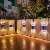 4Pcs Solar Wall Lights Garden Fence LED Lights Outdoor Yard Multicolour Light