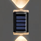 4Pcs Solar Wall Lights Garden Fence LED Lights Outdoor Yard Warm Light