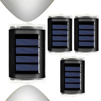 4Pcs Solar Wall Lights Garden Fence LED Lights Outdoor Yard White Light