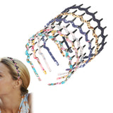 6 Colors Zigzag Shark Tooth Hair Comb Headbands Hair Styling Accessory