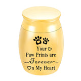 Pet Cremation Urns for Dog and Cat Ashes Aluminum Memorial Urn Keepsake Gold