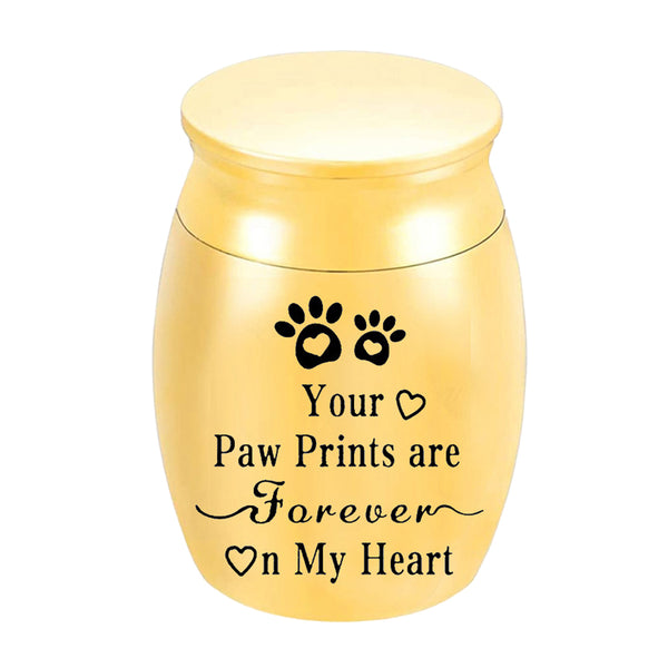 Pet Cremation Urns for Dog and Cat Ashes Aluminum Memorial Urn Keepsake Gold