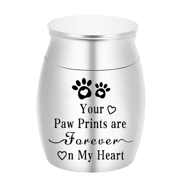 Pet Cremation Urns for Dog and Cat Ashes Aluminum Memorial Urn Keepsake Silver