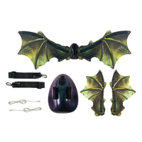 Electric Dinosaur Wings with LED Light Christmas Halloween Costume Decor Green