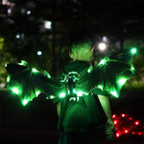 Electric Dinosaur Wings with LED Light Christmas Halloween Costume Decor Green