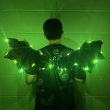 Electric Dinosaur Wings with LED Light Christmas Halloween Costume Decor Green