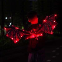 Electric Dinosaur Wings with LED Light Christmas Halloween Costume Decor Red