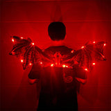 Electric Dinosaur Wings with LED Light Christmas Halloween Costume Decor Red