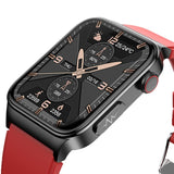 Bluetooth Smart Watch Sport Watch Blood Glucose ECG Monitoring Watch Red