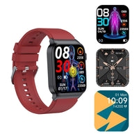 Bluetooth Smart Watch Sport Watch Blood Glucose ECG Monitoring Watch Red