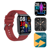 Bluetooth Smart Watch Sport Watch Blood Glucose ECG Monitoring Watch Red