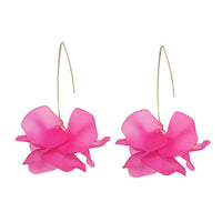 5 Pairs of Barbie Inspired Earrings Hot Pink Dangling Drop Statement Earrings for Women