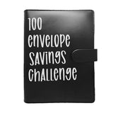 100 Envelope Challenge Binder Budget Planner Savings Challenge Book Black