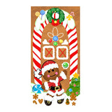 Christmas Santa Door Covers Backdrop Background Banner Christmas Party Decoration Style 1