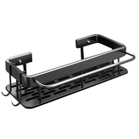 Punching-free Kitchen Sink Organizer Wall Mounted Bathroom Drain Rack Storage Rack Black