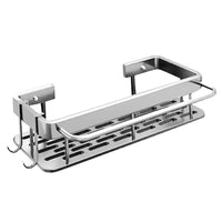 Punching-free Kitchen Sink Organizer Wall Mounted Bathroom Drain Rack Storage Rack Silver