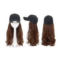 Light Brown Long Wig Hat Adjustable Baseball Cap Hat Sun Visor Cap for Women Girls