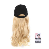 Blonde Curly Long Wig Hat Adjustable Baseball Cap Hat Sun Visor Cap for Women Girls