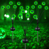 2Pcs Solar Eyeball Lights Halloween Decorations Swaying Light for Yard Garden Decor