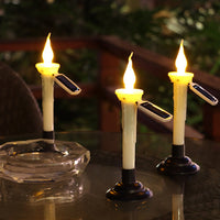 4Pcs Solar Candle Lights Flickering Candlesticks Outdoor Garden Christmas Halloween Decor