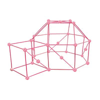 Set of 68Pcs DIY Kids Fort Building Toys Kit Build Educational Learning Toy Pink