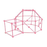 Set of 68Pcs DIY Kids Fort Building Toys Kit Build Educational Learning Toy Pink