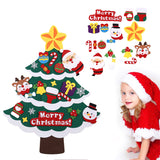 DIY Felt Christmas Tree Set with Detachable Ornaments Xmas Decorations Kids Xmas Gifts