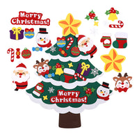 DIY Felt Christmas Tree Set with Detachable Ornaments Xmas Decorations Kids Xmas Gifts