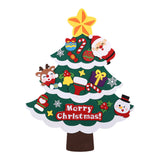 DIY Felt Christmas Tree Set with Detachable Ornaments Xmas Decorations Kids Xmas Gifts