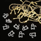 100 Pcs Christmas Light Hooks Light Clips Christmas Party Outside String Light Decoration Style 1