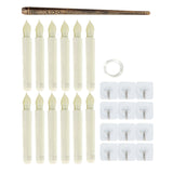 12Pcs LED Floating Candle Lights with Magic Wand Remote Flameless Taper Floating Candles Xmas Party Decor