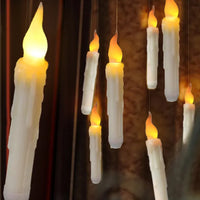 12Pcs LED Floating Candle Lights with Magic Wand Remote Flameless Taper Floating Candles Xmas Party Decor