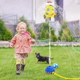 Water Rocket Launcher Sprinkler Water Play Toy Outdoor Pool Lawn Garden Fun Kids Toy Yellow