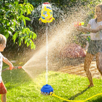 Water Rocket Launcher Sprinkler Water Play Toy Outdoor Pool Lawn Garden Fun Kids Toy Yellow