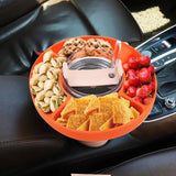 4-Division Silicone Snack Tray for 40oz Stanley Cup Snack Bowl Snack Container Orange