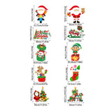 Pair of Christmas Porch Hanging Sign Xmas Door Banner Wall Christmas Hanging Party Decoration Style 2